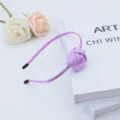 Purple satin rose headband, elegant fairy style hair hoop, sweet floral hair accessory sku. - Violet