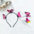 Joli serre-tête papillon accessoires de cheveux de mode pour femmes coloré chic top. - Serre-tête Papillon Rose Rouge