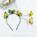 Diadema de mariposa para mujer, colorida, bonita, accesorios de cabello dulces diarios - Diadema de Mariposa Amarilla