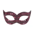 Paarse pailletten PVC half gezicht masker voor carnaval feest bal optreden festival. - Pailletten Kleine Schoonheid - Roze