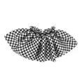 Zwart-wit geruite clown kraag, geplooide theater kostuum accessoire voor feestjes. - Alleen Kraag