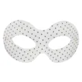 Halloween schwarz weiss gepunktete Party Halbgesicht Maske sexy Damen Maskerade Augenmaske - Kleiner Zorro / Weiß