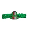 Green sequin headband with red white green top hat shamrock, perfect for St Patrick party - St. Patrick's Leg Ring Style C