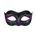 Maskenball Maske Glitzer Halbgesicht lila grün gold Party Karneval Damen Kostüm Zubehö - Feen-Bemalung - Schwarz