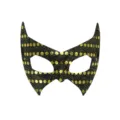 Black and gold polka dot masquerade cat mask sexy party eye mask dress up performance prop. - Black & Gold