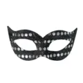 Zwarte pailletten masker, PVC kattenoog half gezicht masker voor carnaval feest en show. - Pailletten Kleine Schoonheid - Zwart Zilver