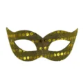 Gouden pailletten masker voor carnaval, feestjes en verkleedpartijen. Glanzend oogmasker. - Pailletten Kleine Schoonheid - Goud