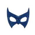 Blue sequin cat mask masquerade party half face eye mask for Halloween carnival performance. - Blue