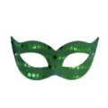 Groene pailletten PVC halfgezicht masker voor carnaval feest kostuum evenement prestatie. - Pailletten Kleine Schoonheid - Groen