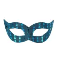 Blauwe pailletten PVC halfgezicht masker voor masquerade feest carnaval optreden - Pailletten Kleine Schoonheid - Hemelsblauw