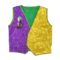 Karneval Pailletten Weste Lila Gelb Gruen Party Kostuem Festival Bekleidung Variante - Oberteile / Feder-Masken-Stil C