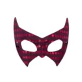 Party masquerade glitter mask, red polka dot purple eye mask for Halloween festival events. - Rose Red