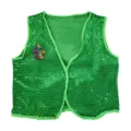 Grüne Paillettenweste für St. Patrick's Day Party und Karneval Tanzkostüm Variante. - Top - Hut Dekor