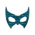 Blue sequin half face eye mask for masquerade and Halloween party costume accessories - Sky Blue