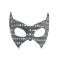 Silver sequin masquerade mask cat eye party eye mask for Halloween carnival performance events - Silver