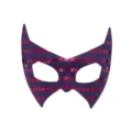 Purple Sequin Party Mask Half Face Cat Mask Halloween Costume Masquerade Eye Mask - Purple