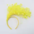 Bright yellow feather headband for women girls Easter party carnival hair band cute accessory - Yellow