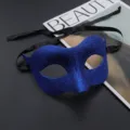 Blaue Glitzer Maske Venedig Maskerade Halbgesicht Zorro Augenmaske fur Halloween Party - Blau