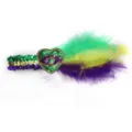 Karneval Pailletten Feder Stirnband Dreifarbig Party Kostüm Haarschmuck Accessoire - Seitenstirnband Hut Stil