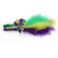 Karneval Pailletten Feder Haarreif Dreifarbig Party Kostüm Kopfbedeckung Accessoire - Seitenstirnband Narr Stil A