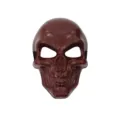 Halloween skull mask glossy dark red horror spooky ghost party costume cosplay props - Burgundy