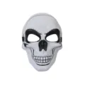 Halloween white skull mask black and white horror cosplay party prop adult costume accessories - White