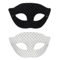 Gepunktetes Masken Set, schwarz und weiss Halbgesicht Masken fur Party und Karneval. - Set 5