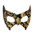 Halloween party black gold half face bat mask masquerade prom sexy eye mask costume prop - Black