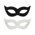 Paar Masken Set PVC Halbgesicht Pünktchen Augenmaske für Party Festival Requisiten - Set F