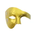 Goldene Halbmaske Maskerade Maske für Halloween Party, Opernball und elegante Kostüm Verkleidung. - Bemalte Musiknoten Halbgesicht - Gold