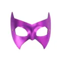 PVC Bat Mask Halloween Cosplay Party Eye Mask Metallic Purple Masquerade Costume Accessory - Bat Mask / Rose Red