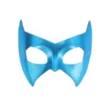 Blue metallic PVC bat mask for Halloween masquerade party, sexy superhero costume eye mask. - Bat Mask / Sky Blue