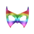 Rainbow Bat Mask Halloween Fancy Party Eye Mask Colorful Shiny Costume Prop Accessory - Bat Mask / Multicolor Style A