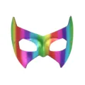 Rainbow PVC Bat Mask Colorful Metallic Eye Mask Halloween Party Costume Cosplay Accessory - Bat Mask / Multicolor Style B