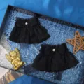 Lolita polsini in pizzo nero con fiocco in tulle grazioso bracciale accessori. - Stile Perla Nera