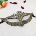 Gold Lace Masquerade Mask Sexy Cat Eye Mask for Halloween Party Costume Photography Props - One Size / Cat / Gold