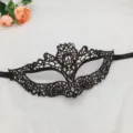 Schwarze Bronzierte Spitzenmaske Katzenaugenmaske Maskerade Party Halloween Kostüm Requisite - Einheitsgröße / Katze / Antike Bronze
