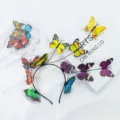 Cerchietto con farfalle colorate per donna e bambini accessori capelli festa - Fascia E Forcine / Colorato