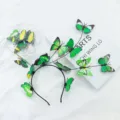 Variante cerchietto per capelli farfalla verde, fascia farfalla a molla per feste quotidiane - Fascia E Forcine / Verde