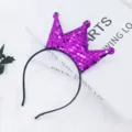 Violetter Pailletten Kronen Haarreif fuer Kinder Party Haarschmuck Prinzessin stil - Krone / Lila