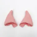 Rosa Latex Elfenohren Cosplay Requisiten, Fantasy Feen Goblin Ohrspitzen für Party. - Einheitsgröße / Dunkle Haut