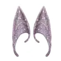 Glitzernde lila Elfenohren Cosplay Requisiten fur Halloween Party und Fantasy Rollenspiel. - 12cm Stil / OPP-Beutel / Lila Rosa
