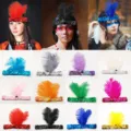 Federn Pailletten Stirnband Indianer Stil Strass Haarschmuck Party Kostüm Accessoire. - Benutzerdefinierte Farbe