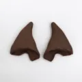 Braune Latex Elfenohren, spitze Cosplay Requisiten für Halloween Kostuumpartys und Verkleiden. - Einheitsgröße / Dunkelbraun