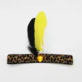 Luipaard print veren hoofdband met strass steen voor festival feest kostuum. - Luipaard Haarband - Stijl A