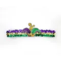 Karneval Pailletten Narr Krone Haarreif Dreifarbig Party Festival Haarschmuck Dekor - Hut Stil (Ohne Feder)