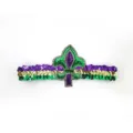 Mardi Gras Pailletten Stirnband Karneval Party Haarschmuck Grün Lila Gold Variante - Großer Pfeil Stil (Ohne Feder)