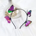 Serre-tête Papillon Joli Cercle De Cheveux Accessoires De Coiffure Pour Femmes - Serre-tête Papillon Violet