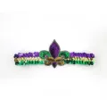 Mardi Gras Pailletten Haarband Lila Gold Gruen Festival Party Kopfschmuck Variante - Neuer Pfeil Stil (Ohne Feder)