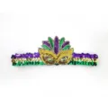 Mardi Gras Pailletten Feder Haarband bunte Party Kostüm Zubehör für Karneval Fest Feier - Maske Stil (Ohne Feder)